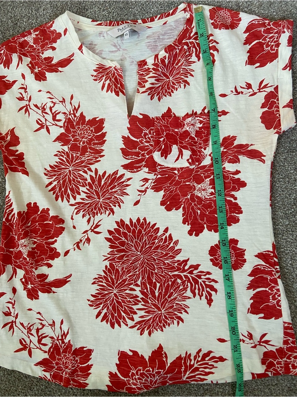 Part Two Short-Sleeve Split-Neck Floral Print Tee - Picture 12 of 16